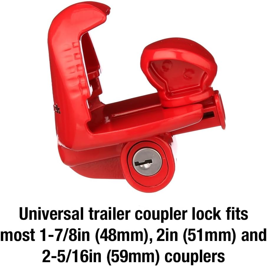 Master Lock - Universalgrösse passend für 4,8 cm, 5,1 cm und 6,4 cm Kupplungen – Anhängerschlösser #
