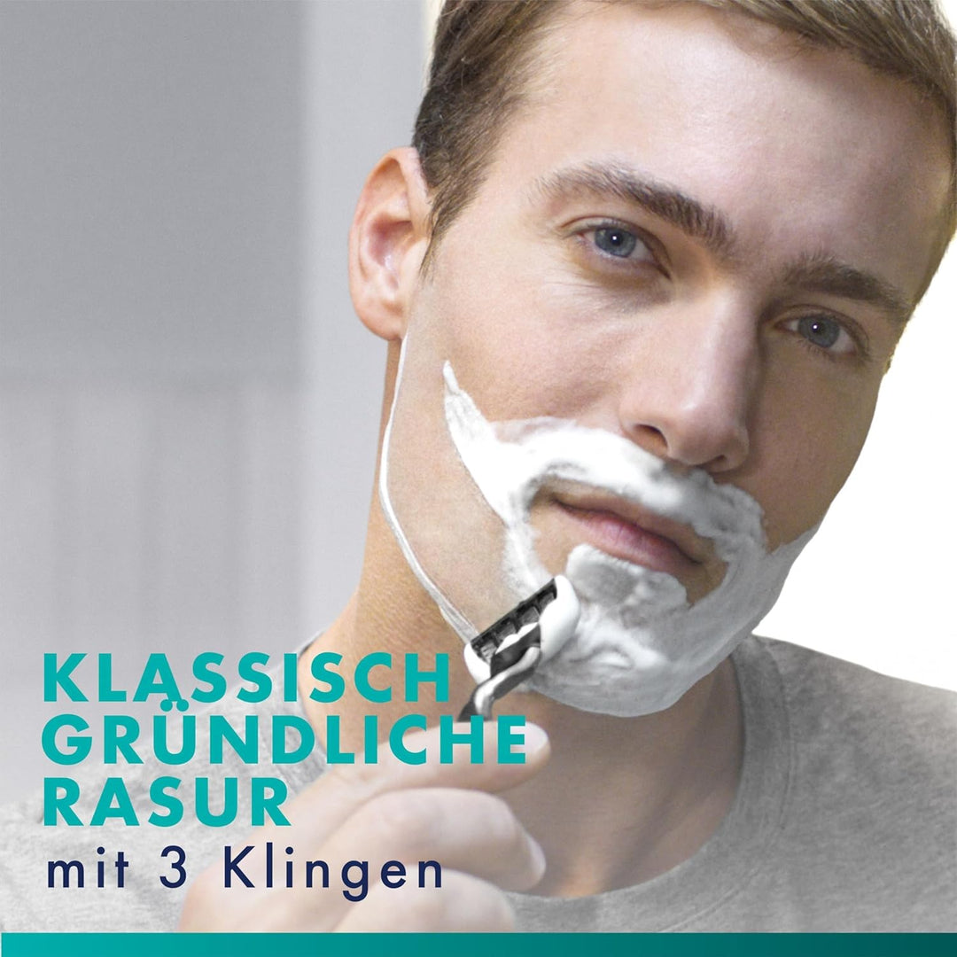 Gillette Mach3 Basis Rasierer für Männer, 1 Gillette Rasierer, 6 Ersatzklingen, Mit Gleitstreifen fü