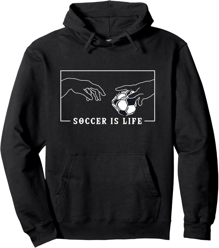 Michelangelo Creation of Adam Soccer Fussballprofi Fussball Pullover Hoodie