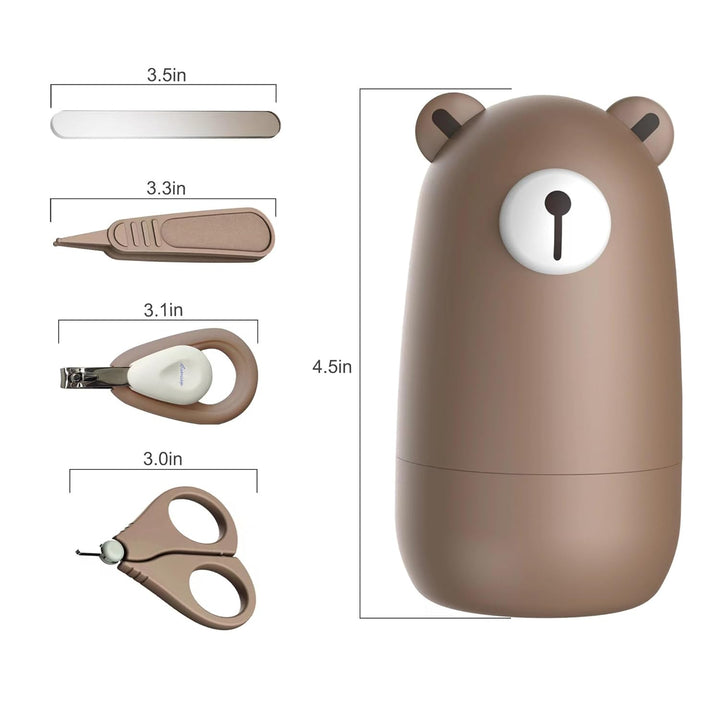 Baby Nagel Set, Baby Maniküre Set und Pediküre Set mit niedlichem Etui. Baby Nagelknipser und Bürste
