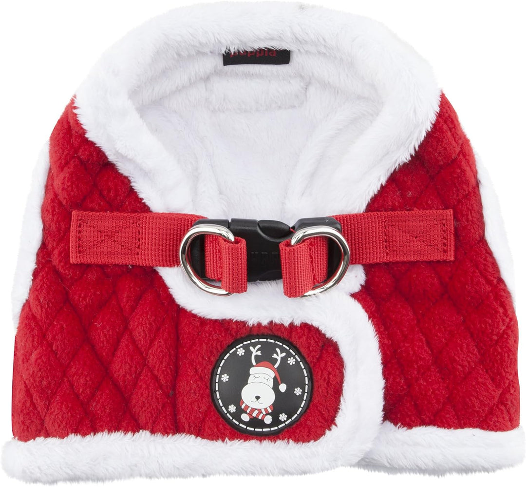 Puppia Weihnachtsgeschirr - Weiches Westengeschirr für Weihnachten -Geschirr für kleine und mittelgr