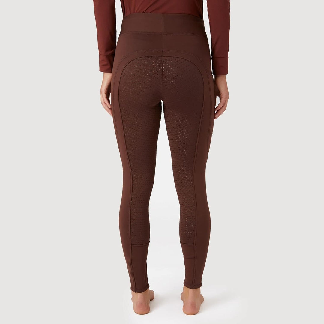 HORZE Damen Thermoreitleggings Active mit Handytasche, Winterreithose, Thermo Reithose Damen 36 Rum