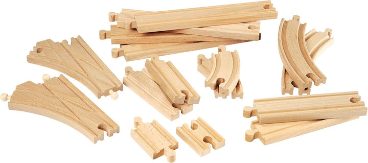 BRIO 33984 - Bauernhof Set - Holzeisenbahn mit Bauernhof, Tieren und Holzschienen - Kleinkinderspiel