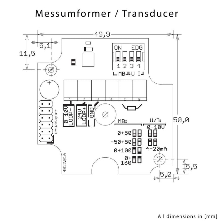 iOVEO 213HS02205 - Temperatur-Messumformer im Gehäuse mit Silikon-Anschlussleitung und Sensor PT1000