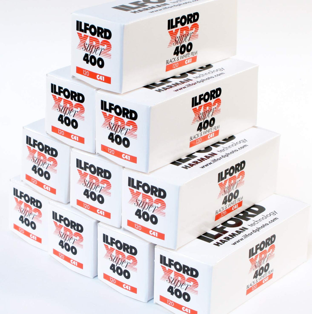 Ilford XP2 Super-Schwarzweiss-Film, 400 asa, 120 mm, 10er-Pack