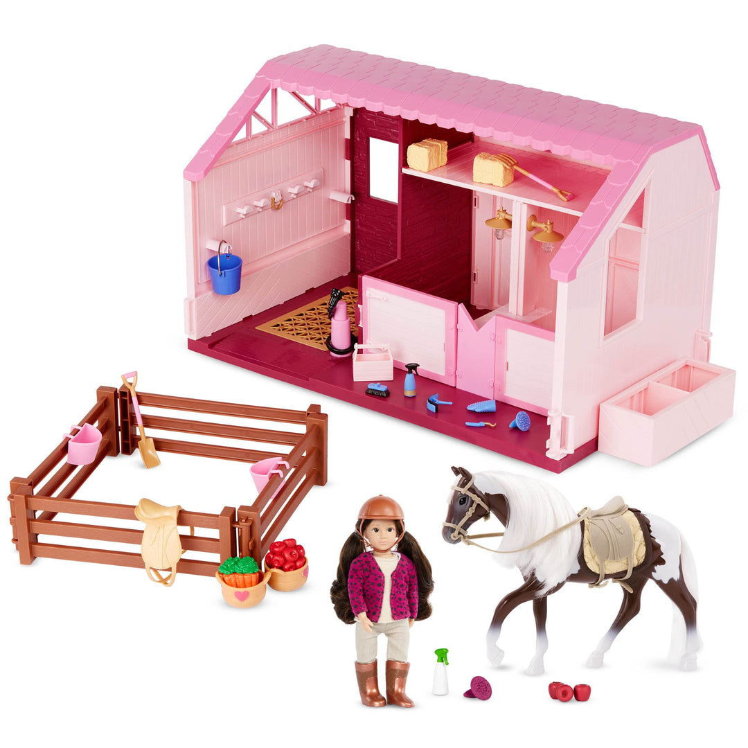 Lori - Philippa's Pferd & Stall Set - Mini-Puppe, Spielzeugpferd & Stall - Spielset für 15-cm-Pferde