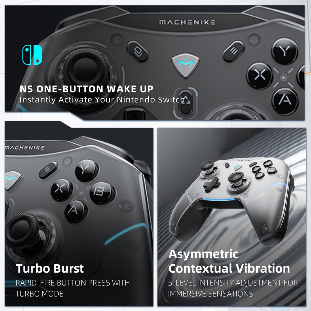 Machenike G5 Pro Gaming Bluetooth Controller für PC/Switch/IOS/Android, Wireless Hall Effect Control