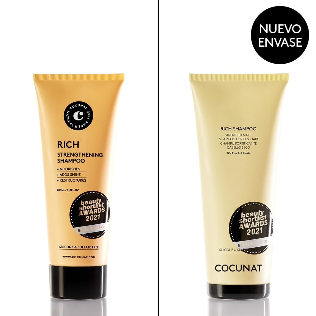 COCUNAT | Pflegeset für trockenes Haar | RICH Kräftigendes Shampoo + BOOMBASTIC Ultra-Nährende Haarm