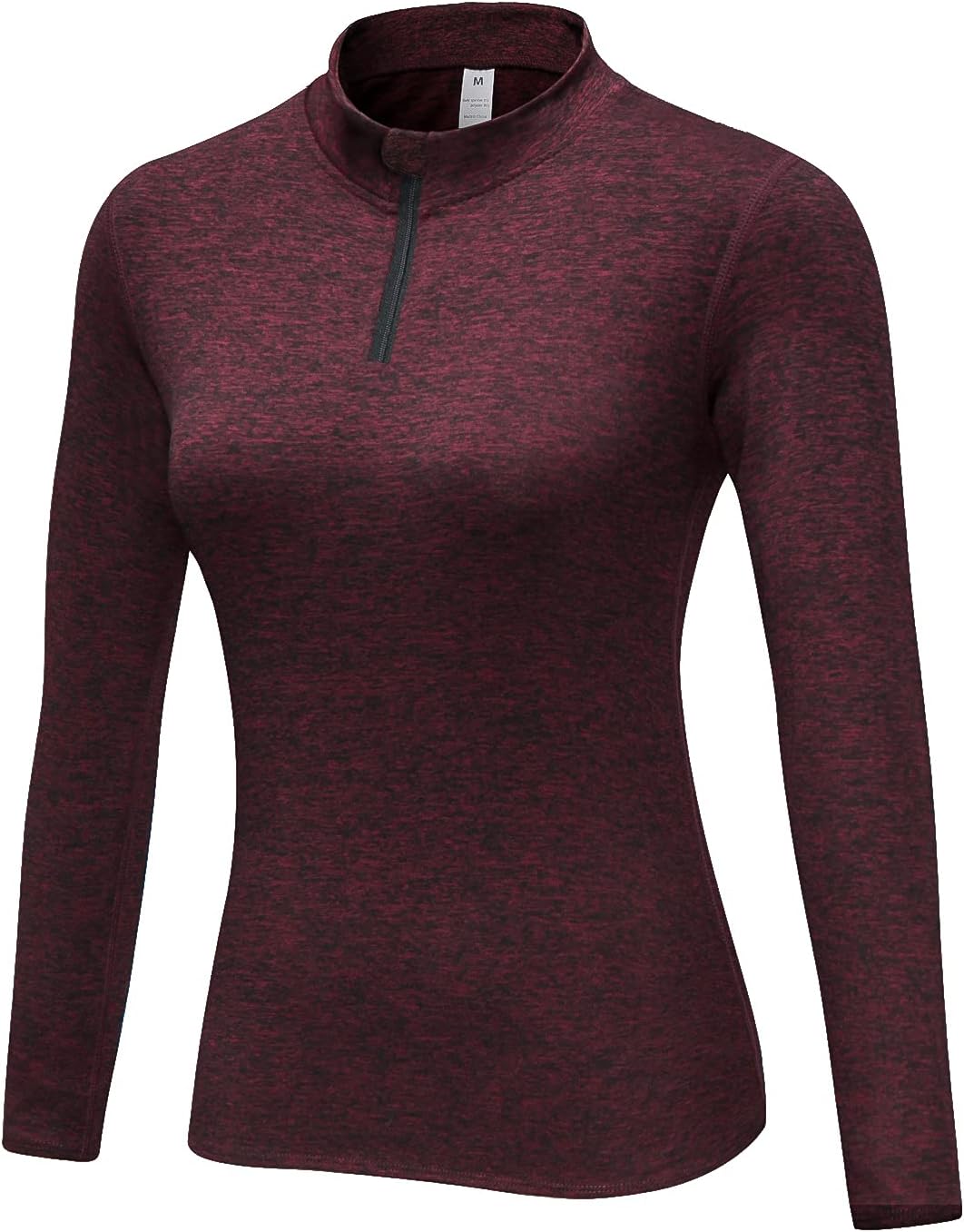 WOWENY Fleecepullover Damen 1/4 Zip Funktionsshirt Fleece warm Laufshirt Langarm mit Stehkragen, Atm