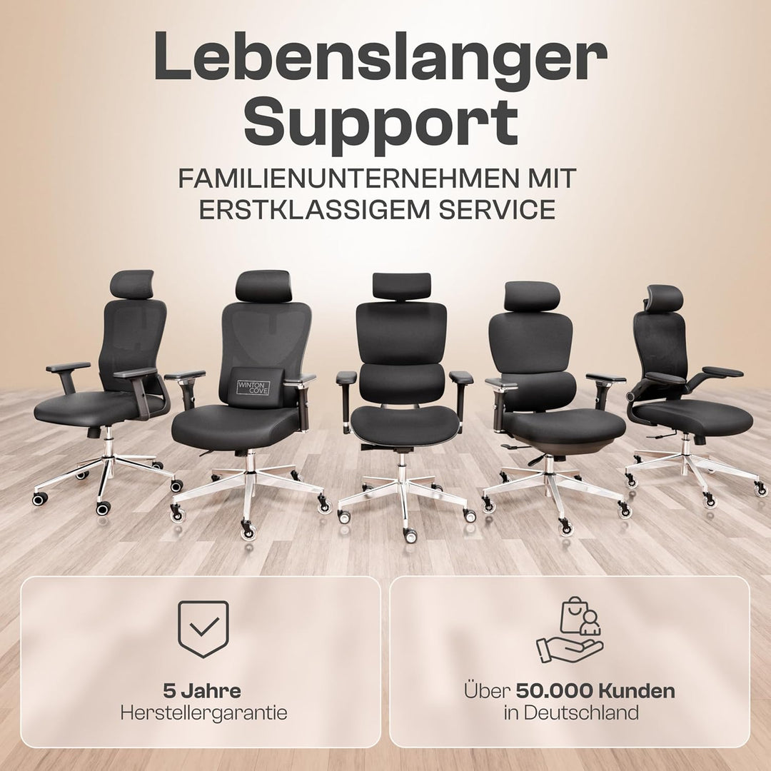 Lancelot Bürostuhl Ergonomisch [VERGLEICHSSIEGER] Bürostuhl Testsieger | Schreibtischstuhl Ergonomis