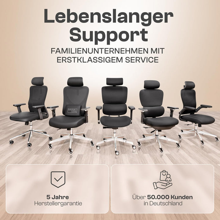 Gawain Bürostuhl Ergonomisch [VERGLEICHSSIEGER] Bürostuhl Testsieger | Schreibtischstuhl Ergonomisch