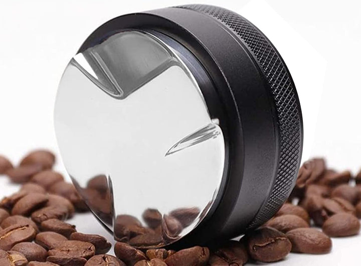 Distributor, 51 mm 304 Edelstahl Leveler, Werkzeug zum Nivellieren von Gemahlenem Kaffee, Schwarz 51