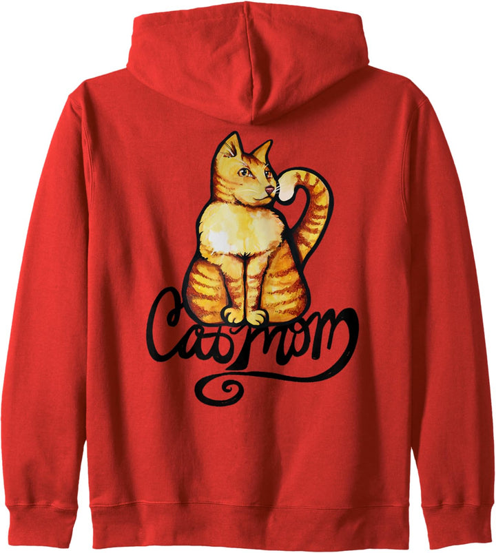 cat mom Nette orange Kitty Katze Kunst Spass Katze Mutter Kapuzenjacke