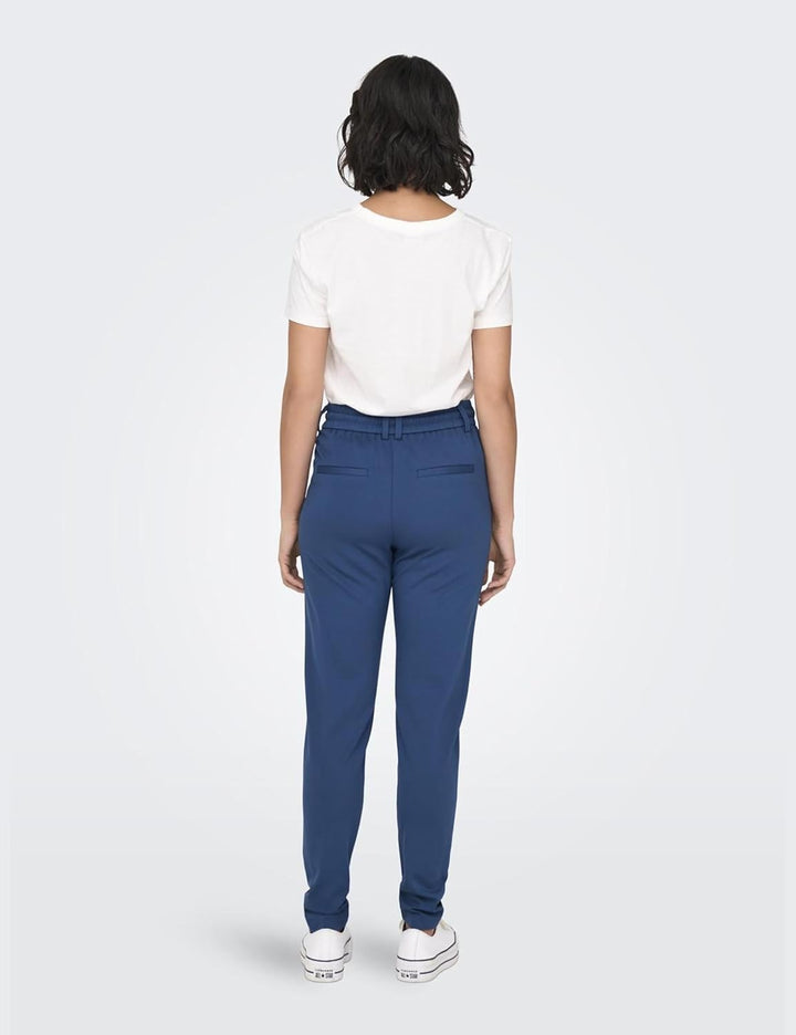 ONLY Damen Onlpoptrash Life Easy Col Pant PNT Noos Trousers XXS / 32L Ensign Blue, XXS / 32L Ensign