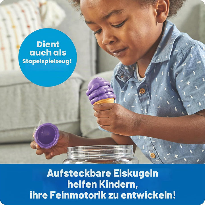 Learning Resources Mini-Eiskugeln mit Buchstaben, Alphabet-Spielzeug für 3-Jährige, Buchstaben Lerne