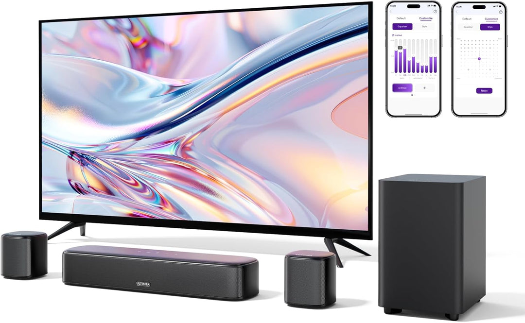 ULTIMEA 5.1 Soundbar für TV Geräte, Surround Sound System mit App Steuerung, Soundbar mit Subwoofer,