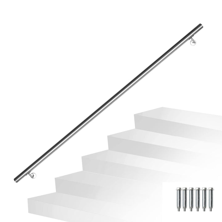 Handlauf Edelstahl Aussen &amp; Innen 150 cm Ø 42mm Balkongeländer Treppengeländer Geländer Wandhandlauf