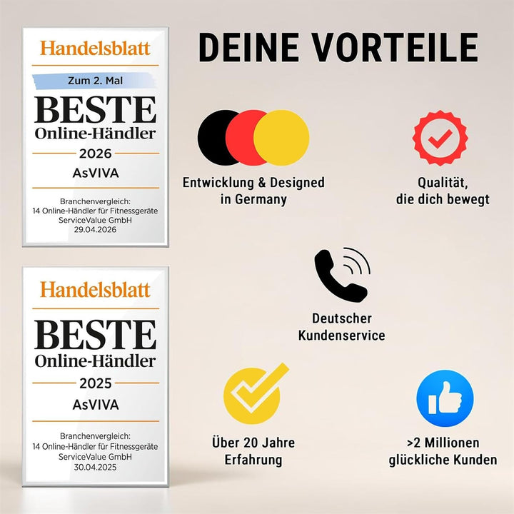 AsVIVA FB1 Liegestütz Board | Push-up Board & Fitness Board mit Liegestützgriffen, klappbar, für Hei