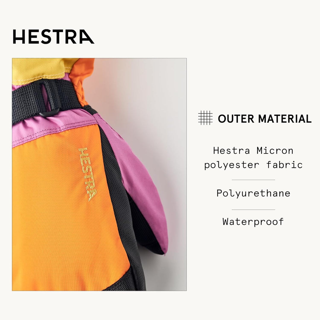 HESTRA Sundborn Handschuh 3 Orange / mehrfarbig, 3 Orange / mehrfarbig