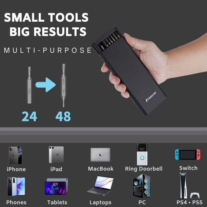 FANACAN Feinmechaniker Schraubendreher Set, Mini Werkzeug Set mit Torx T5 T6 T8 T9 T10, usw, Reparat