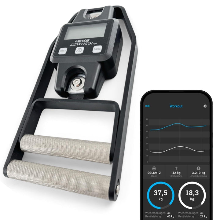aerobis® Powrlink Griffkraftmesser - inkl. Live-Tracking App - hochpräziser Handdynamometer & Griffk