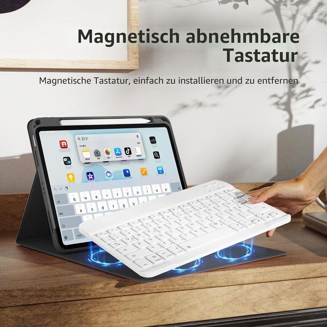 Hülle mit Tastatur für iPad Air 11 Zoll (2025 M3/2024 M2), iPad Air 5./4. Gen(2022/2020) 10.9 Zoll,