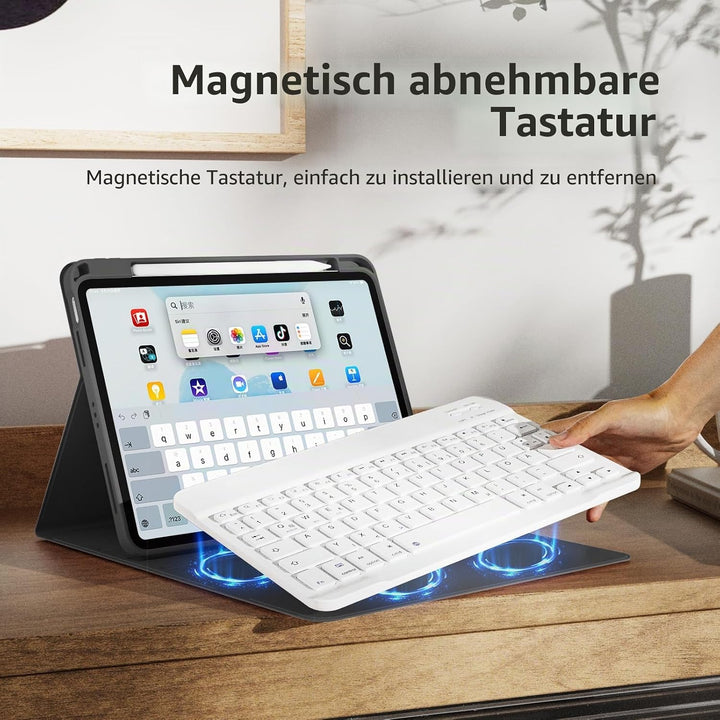 Hülle mit Tastatur für iPad Air 11 Zoll (2025 M3/2024 M2), iPad Air 5./4. Gen(2022/2020) 10.9 Zoll,
