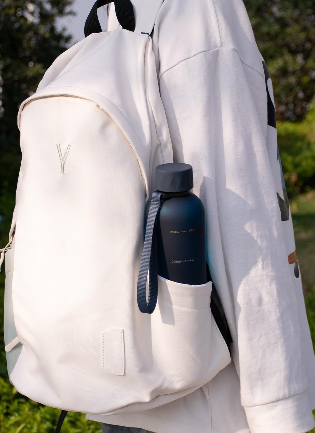Opard Slim Pro Trinkflasche 1l, Kohlensäuregeeignete Wasserflasche mit facettiertem gummiertem Griff