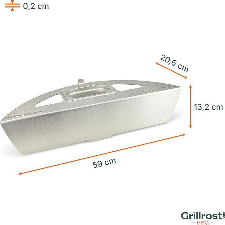 Kugelsmoker für 67cm Weber Kugelgrills - Mach einen Smoker aus deinem Kugelgrill - Edelstahl - Ø 67c