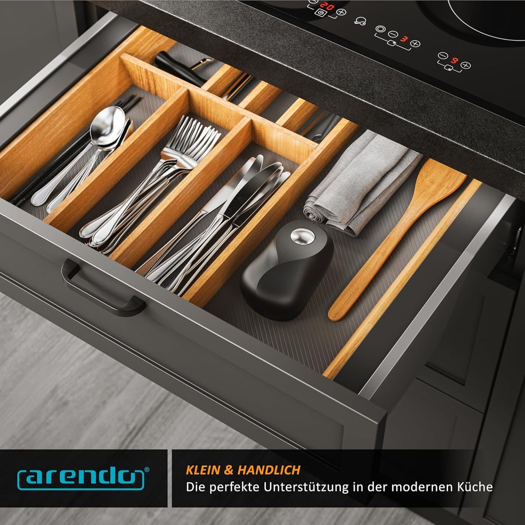 Elektrischer Dosenöffner, Konservenöffner mit Start & Stopp Funktion, glatte Kanten, Küchenhelfer fü