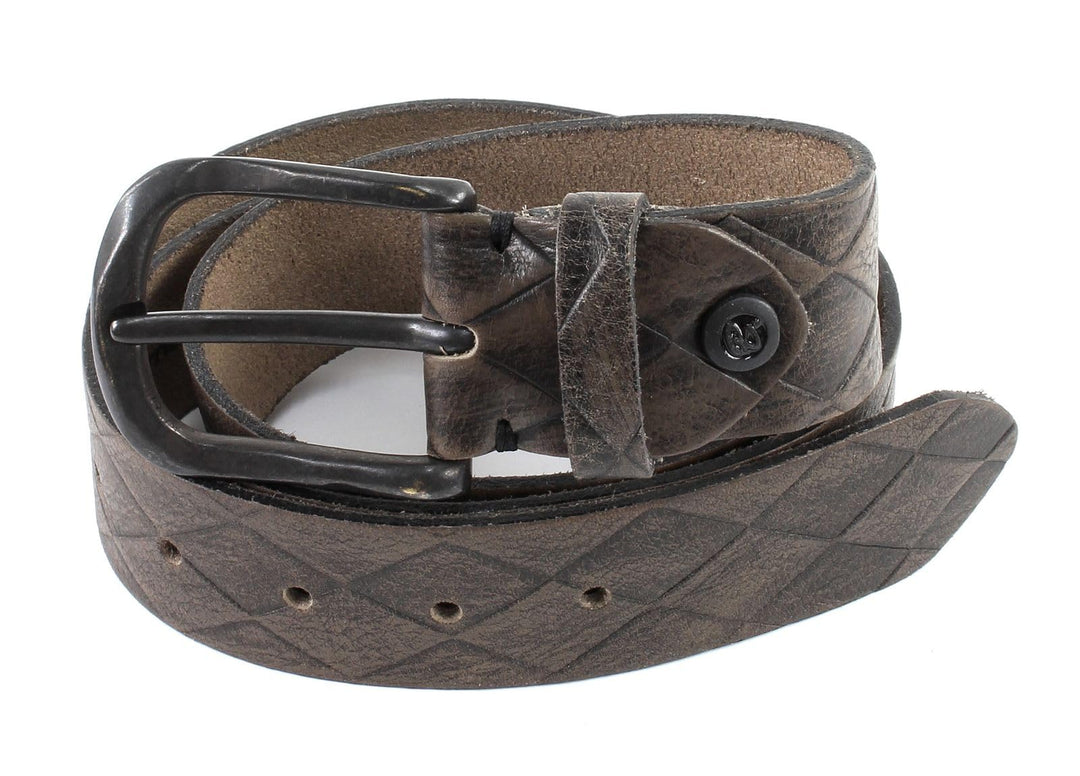B.Belt Ledergürtel W80 Grau Taupe - Anthrazit Grau - kürzbar