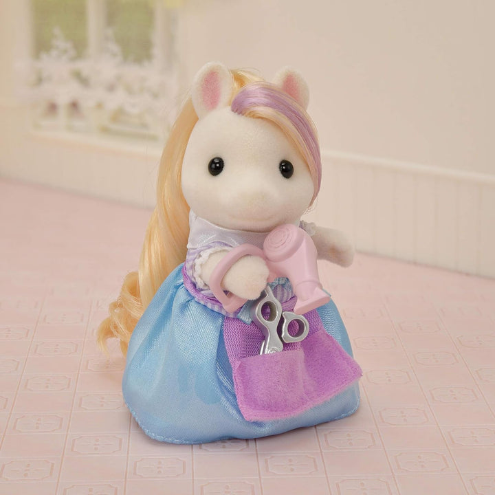 Sylvanian Families 5644 Pony Friseur Spielset mit Figur - Puppenhaus Spielset Modern, Modern