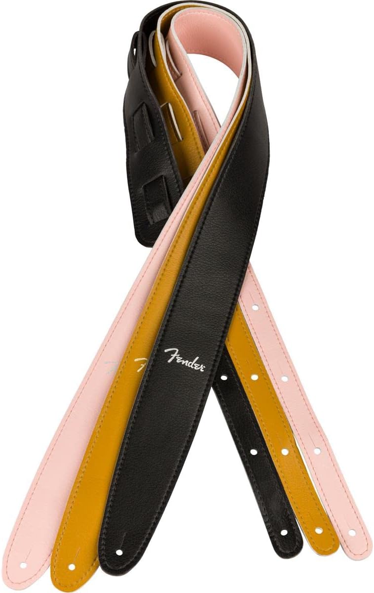 Fender® »VEGAN LEATHER STRAP« Leder Gitarrengurt - 6.3cm Breite - Farbe: Shell Pink, Shell Pink