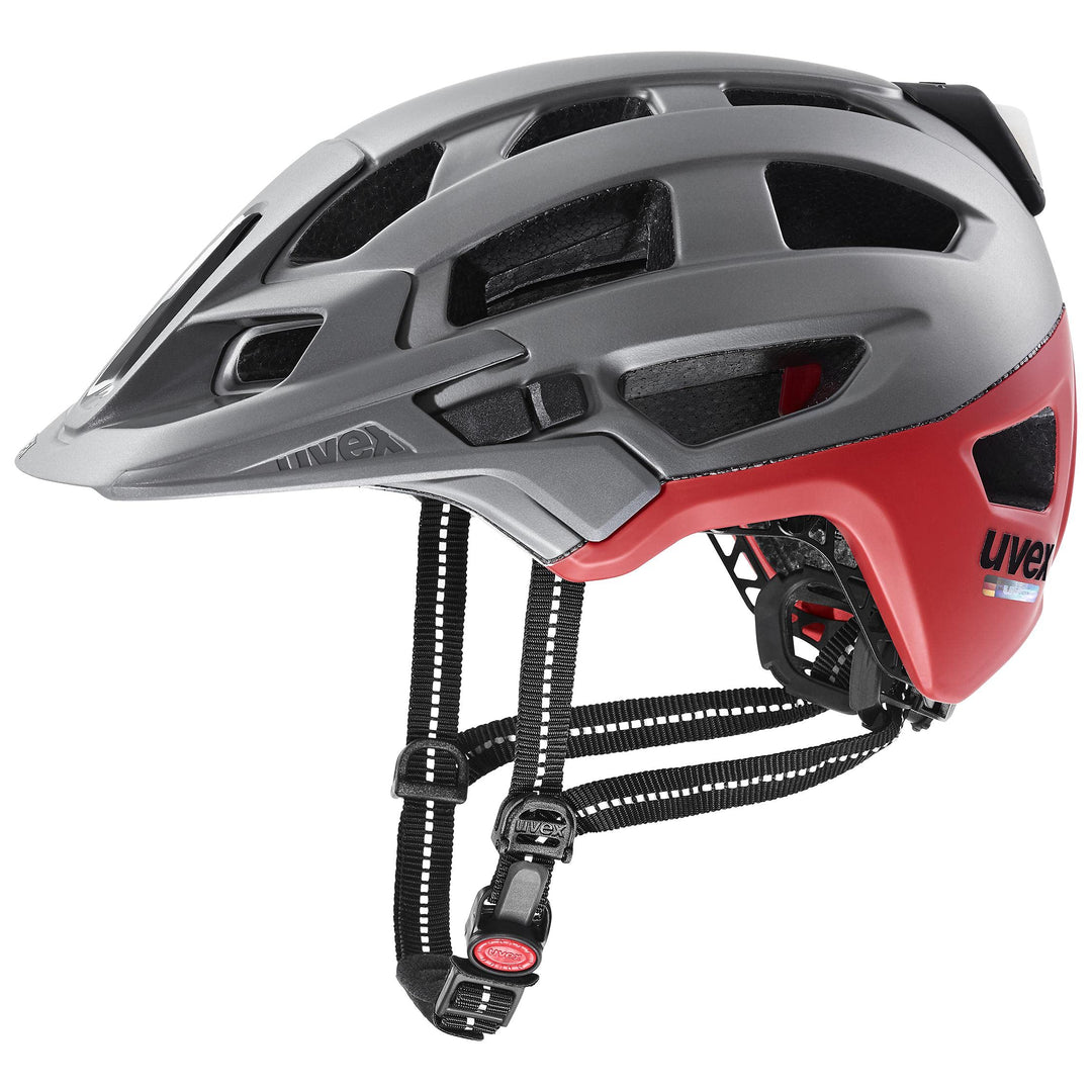 Uvex Finale Light 2.0 MTB Fahrrad Helm matt grau/rot 2022 52-57 cm, 52-57 cm