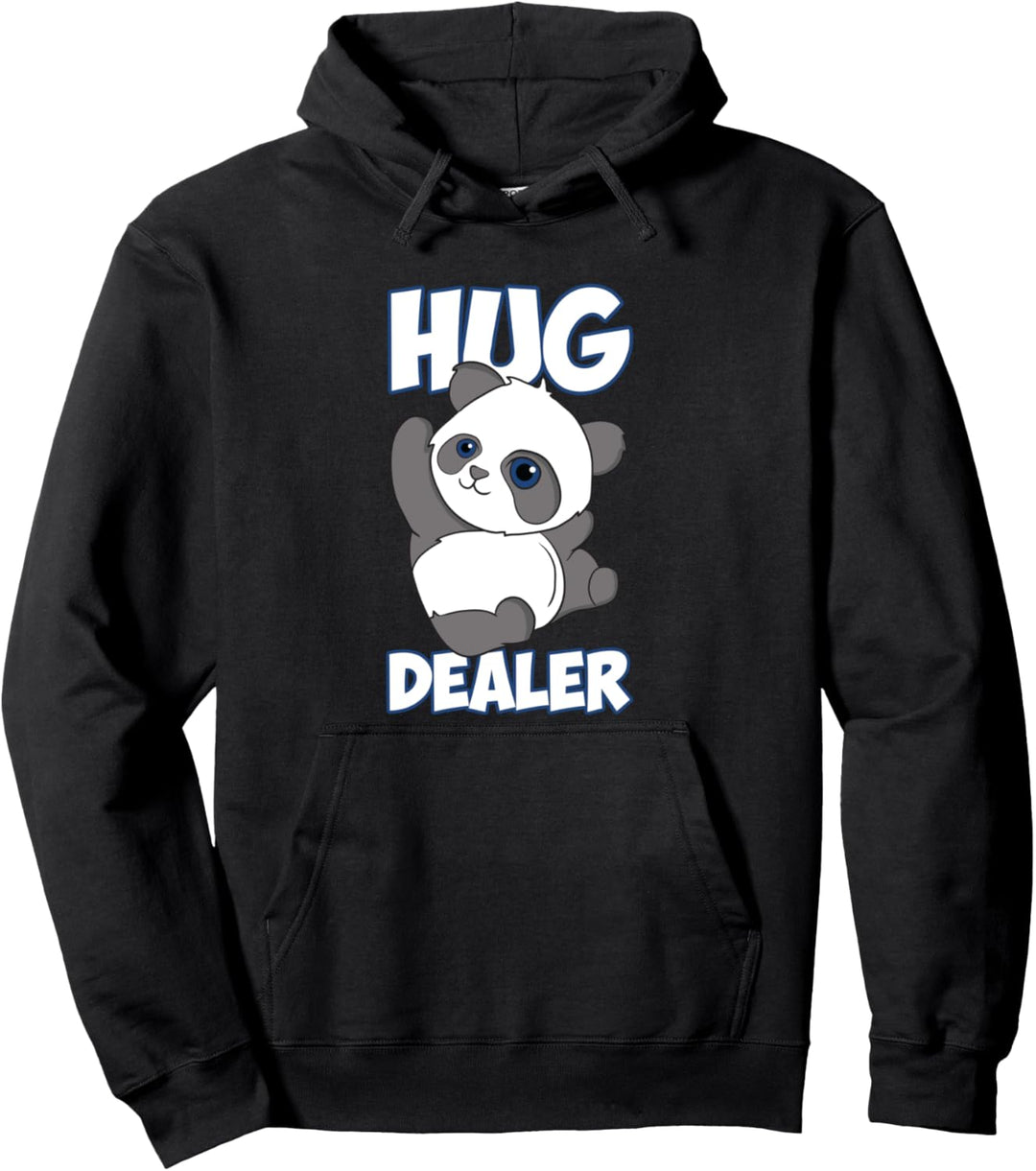 Lustiger Panda Free Hugs Hug Dealer Panda Umarmung Pullover Hoodie