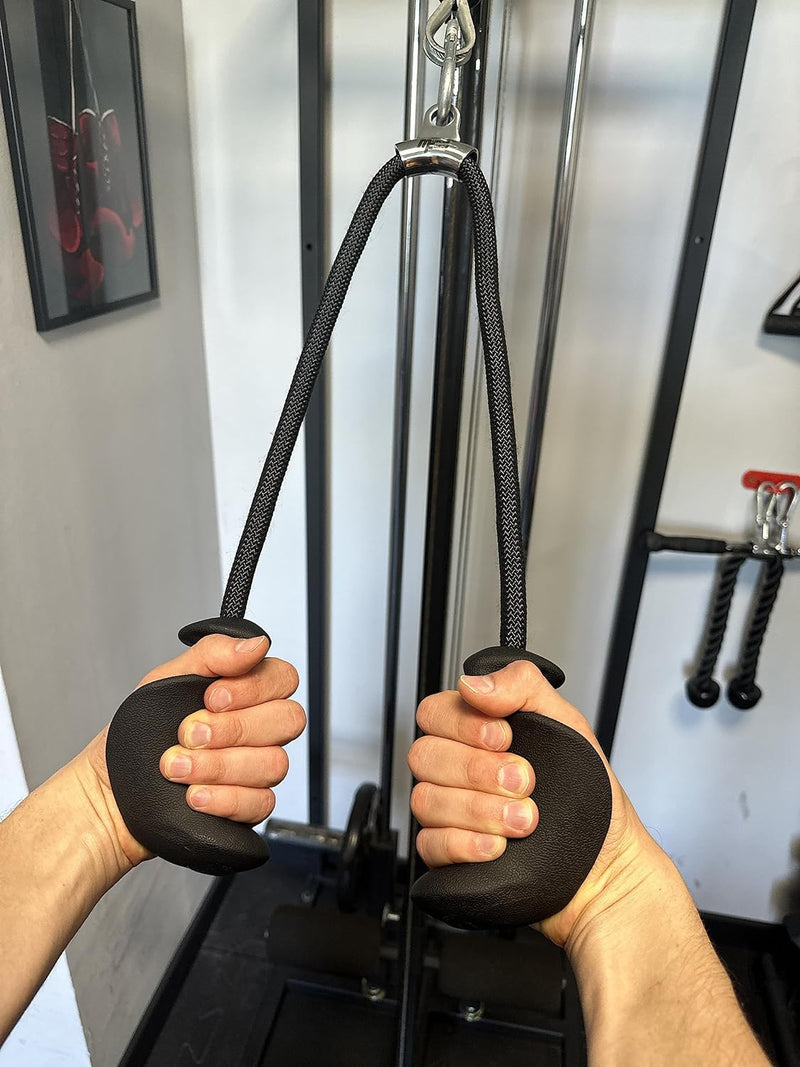 MuscleForge® Ergonomisches Trizepsseil, Trizepsgriff Seil für Latzug, Seilzug, Kraftstation, Griff f
