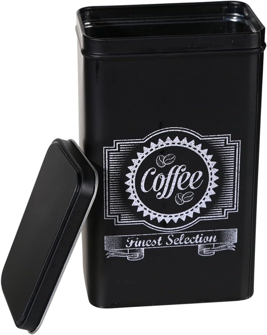 Set Retro Metall-Dose Blechdose Coffee, Tea & Sugar - Kaffeedose, Teedose, Zuckerdose mit Deckel (3-
