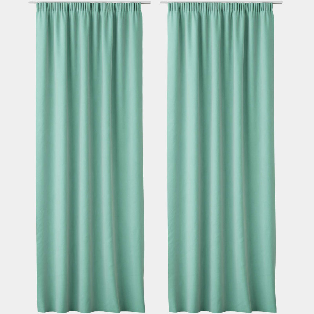 JEMIDI 2x Vorhang blickdicht 140x250cm - 2er Set Gardine mit Kräuselband Universalband - 100% Polyes