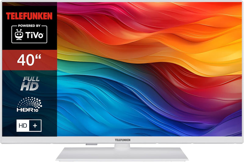 TELEFUNKEN Fernseher 40 Zoll Smart TV Powered by TiVo (Full HD, HDR, HD+ 6 Monate inkl., Triple-Tune