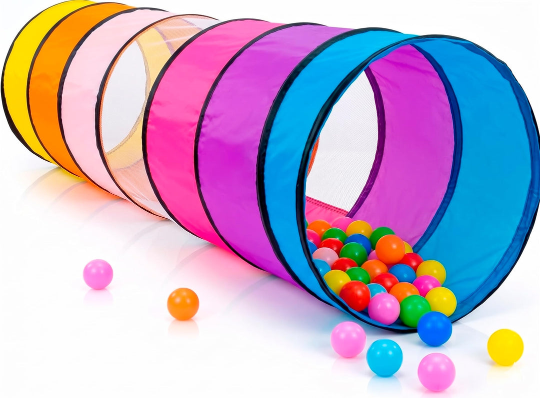 NUBUNI Tunnel XL 180 cm. : Tunnel Kinder : Kriechtunnel : Krabbeltunnel für Kinder : Spieltunnel Kin