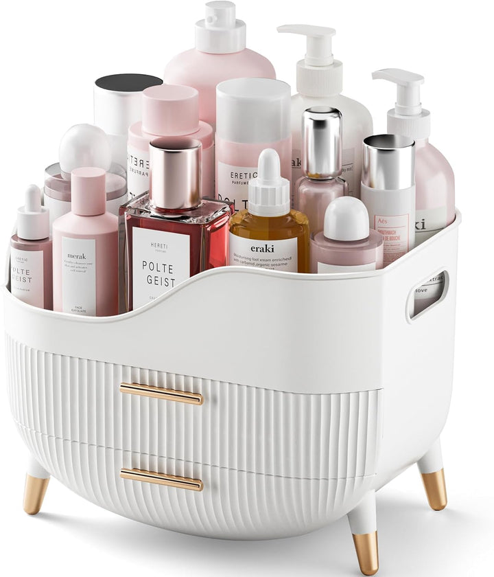Kousee Makeup Organizer mit Schubladen, Hautpflege-Organisator für Vanity, Aufbewahrungsbox mit Grif