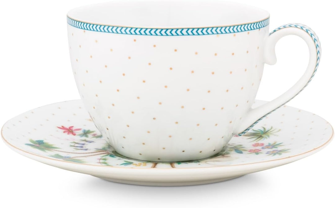 PiP Studio 51004119 Jolie Dots Gold Tasse & Untertasse Set2