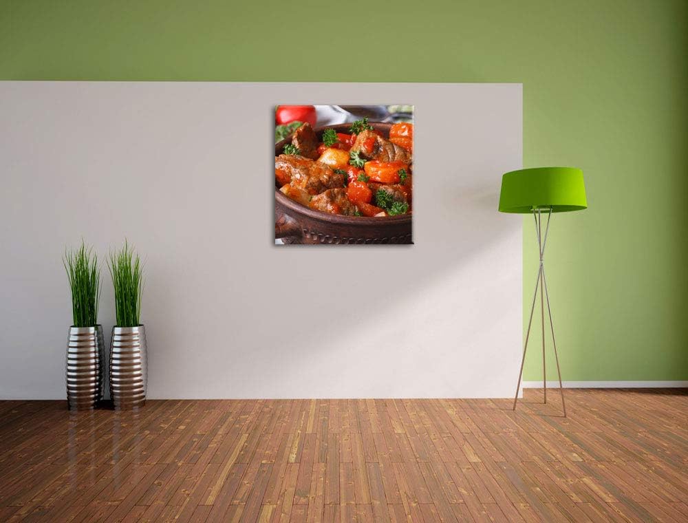 Appetitlicher Bauerntopf, Format: 70x70 auf Leinwand, XXL riesige Bilder fertig gerahmt mit Keilrahm