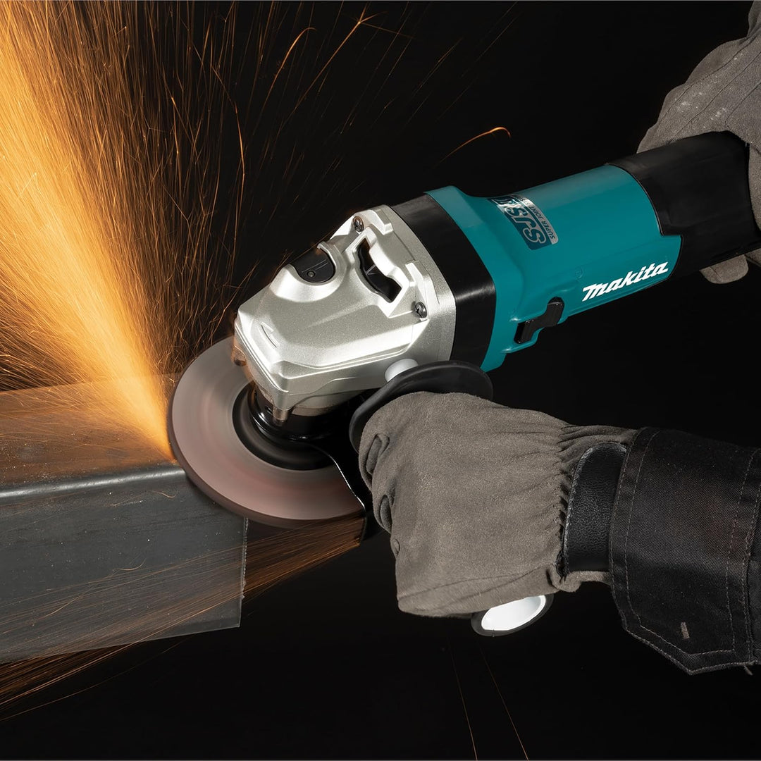Makita GA5091X01 Winkelschleifer 125 mm, 1900 W, mit Bremse, Schiebeschalter und Elektronik