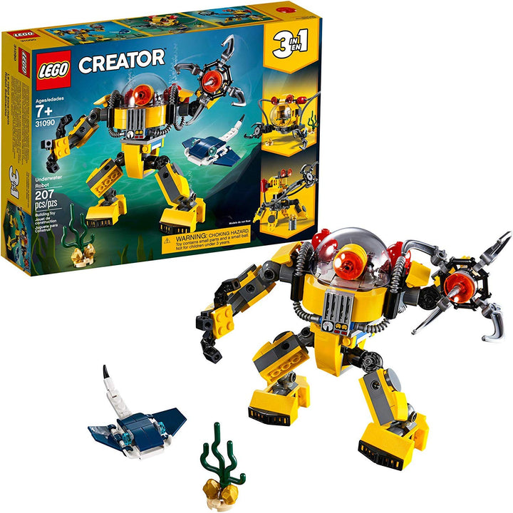 LEGO Creator 3in1 Underwater Robot 31090 Building Kit , New 2019 (207 Piece)