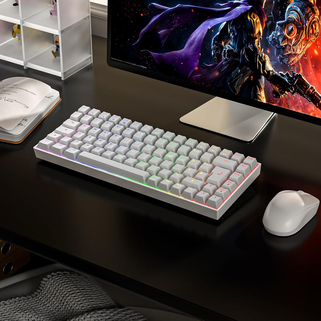 Newmen GM840 Gaming Tastatur Mechanische,2.4G Kabellose/Bluetooth/USB C Mit Kabel 75 Prozent TKL Tas