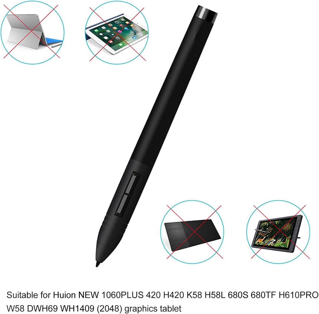 Wiederaufladbarer Stift Digitizer Stift Digitalstift für Huion NEU 1060PLUS 420 H420 K58 H58L 680S 6
