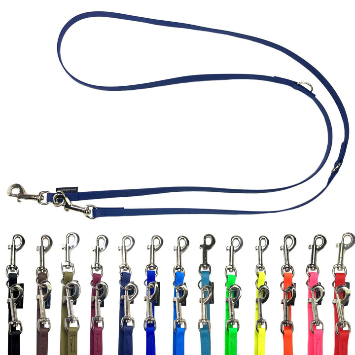 Biothane Hundeleine kleine Hunde/grosse Hunde verstellbar 2m / 2,40m / 2,80m / 3,50m / 5m SILBERNER