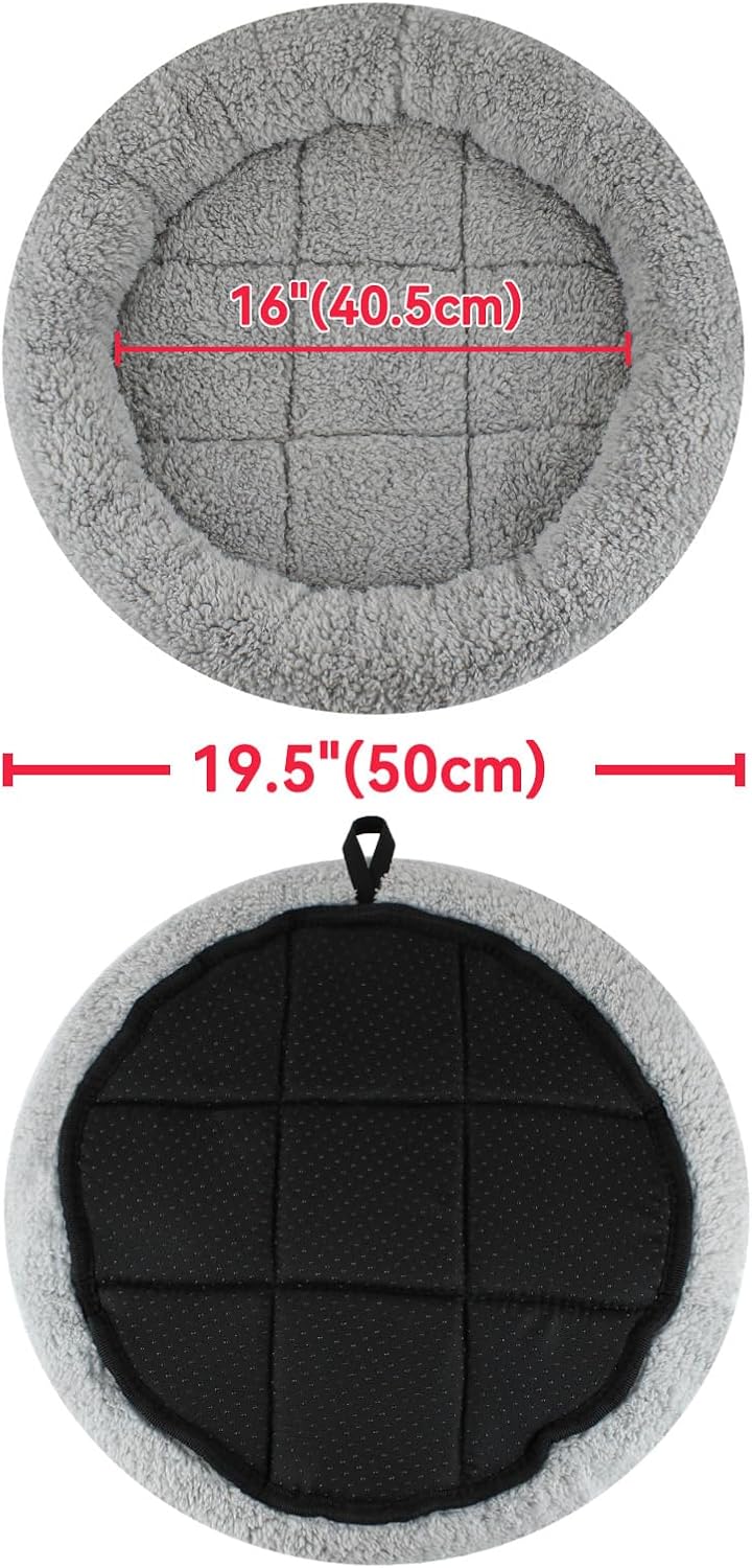 Namsan Katzenkissen Rund, Katzenbett 50cm, Rutschfes katzenhöhle, Waschbar Donut Kissen for Katzen/K