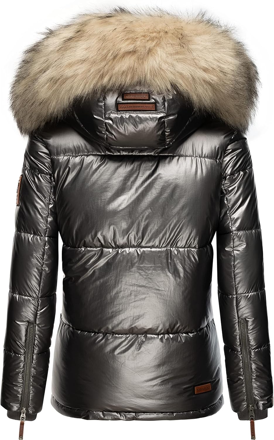 Navahoo Damen Winterjacke Steppjacke warm mit Kunstfellkapuze Tikunaa XS-XL XL Anthracite, XL Anthra